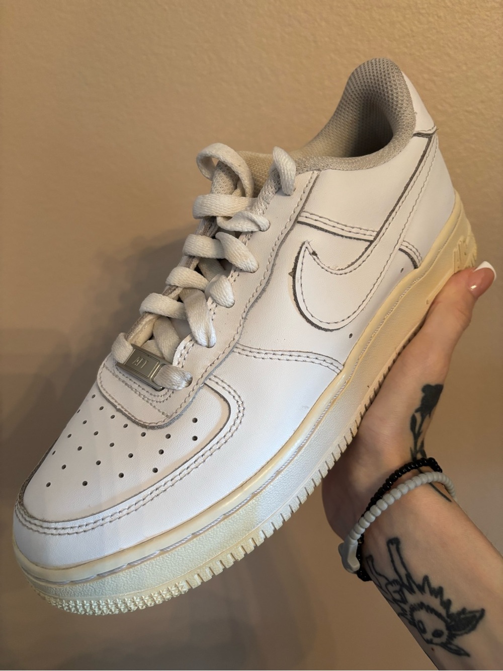 Nike Air Force 1 LE GS 'Triple White'
